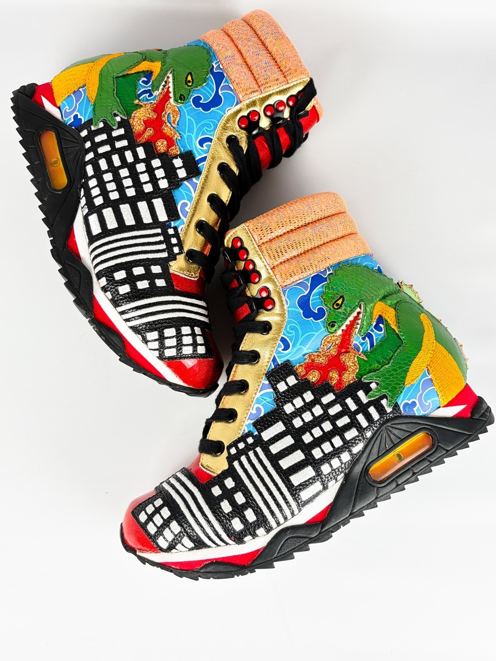 Irregular Choice Dinosaurum Light Up Dinosaur Boots | Rare NIB | EU 37